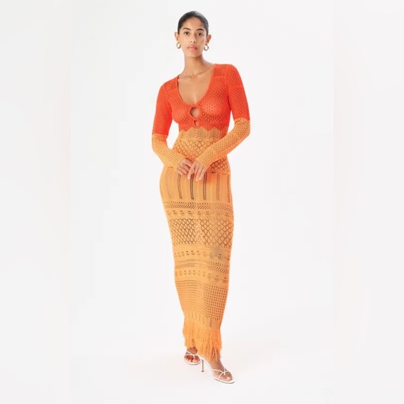 Ronny Kobo Collection Dresses & Skirts - Ronny Kobo Two Tone Knit Maxi Dress